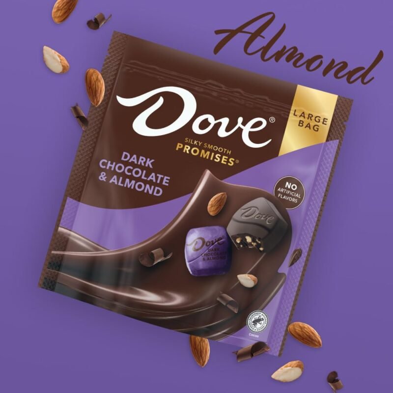 DOVE PROMISES Dark Chocolate Almond Easter Candy, 12.67 oz Bag - Image 2