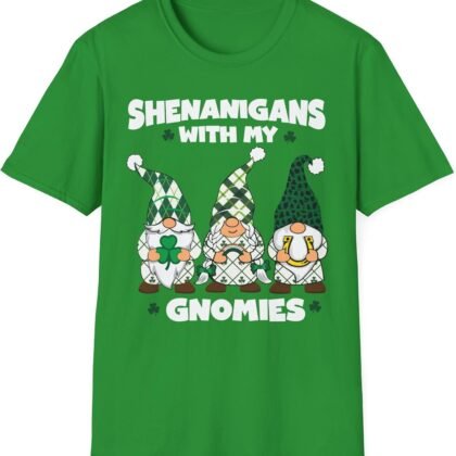 Vintage Shenanigans with My Gnomies St. Patricks Day Gnome T-Shirt St. Patrick's Shirt - Irish Shamrock Clover Men Women T-Shirt