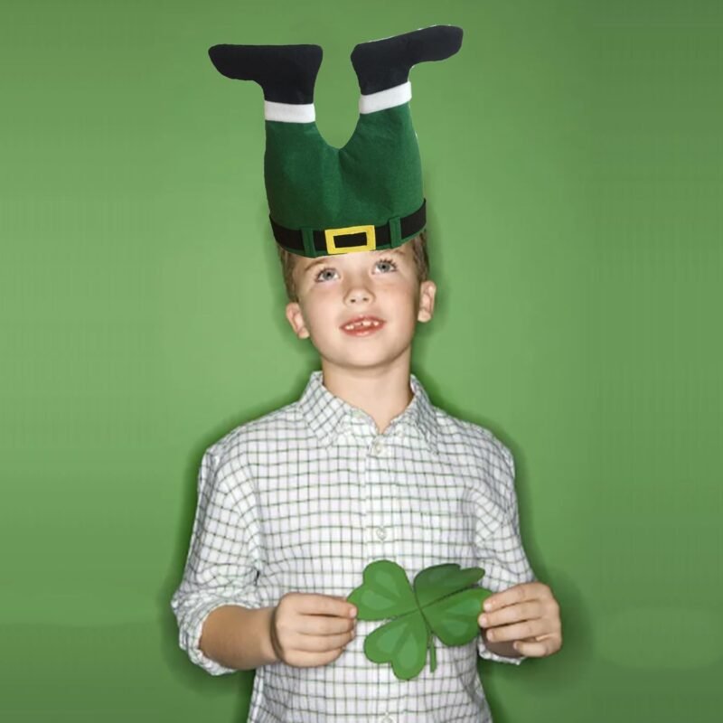 12pcs Bulk St. Patrick's Day Party Hats Funny Shamrock Hat St Patricks Day Accessories Funny Green Lucky Irish Topper Hat with Funny St. Paddy's Day Designs for Adults Teens, Fits Most Head Sizes - Image 6
