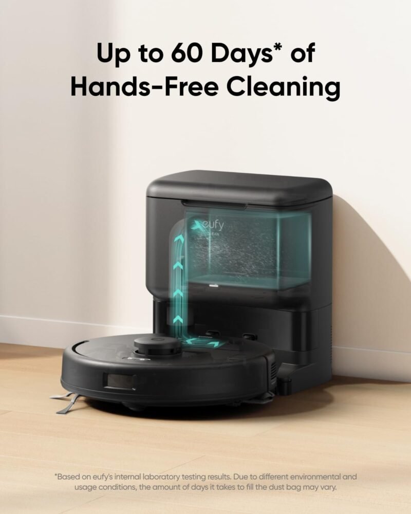 eufy L50 SES Robot Vacuum with 60 Day Self-Empty Station, Multi-Floor Cleaning,Precise iPath Laser Navigation, Customizable Al Mapping, Climb Up to 20 mm, Ideal for Hard Floor, Tile, and Carpet - Image 7