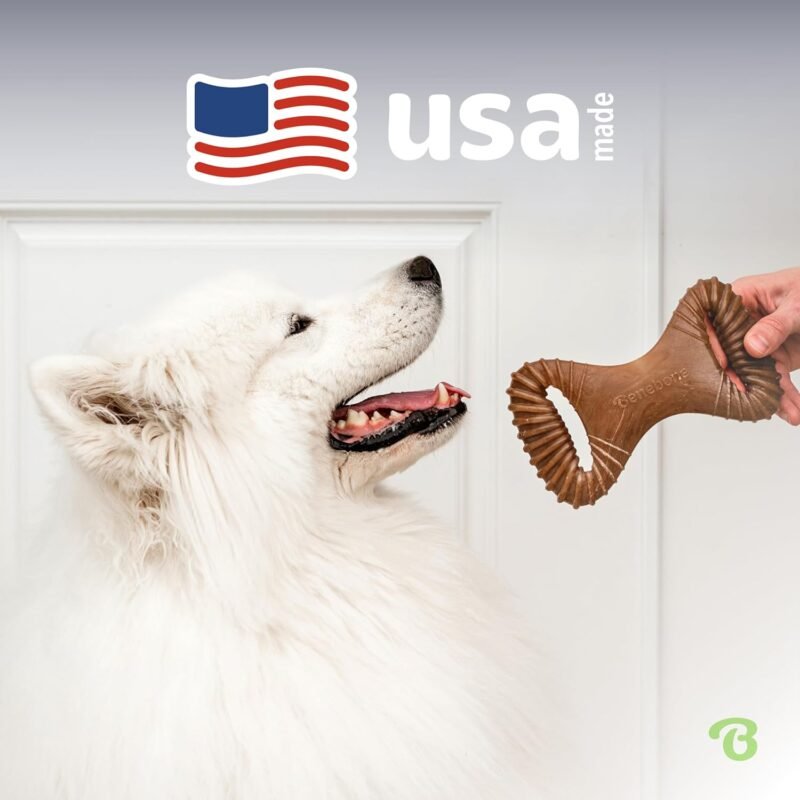 Benebone Dental Durable Dog Chew Toy for Aggressive Chewers, Real Bacon, Made in USA, Medium - Image 5