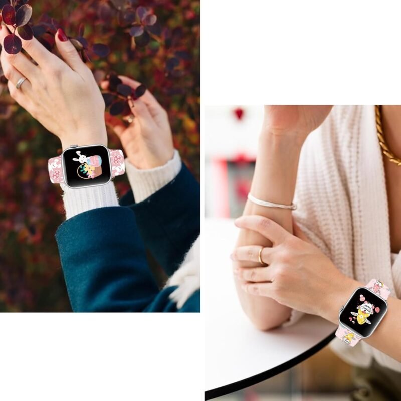 Holidays Watch Band Compatible with Apple Watch 38mm 40mm 41mm 42mm 44mm 45mm 49mm for Women Men,Soft Silicone Replacement Sport Accessories Strap Replacement Wristband for iWatch Series Ultra 9 8 7 6 5 4 3 2 1 SE - Image 4