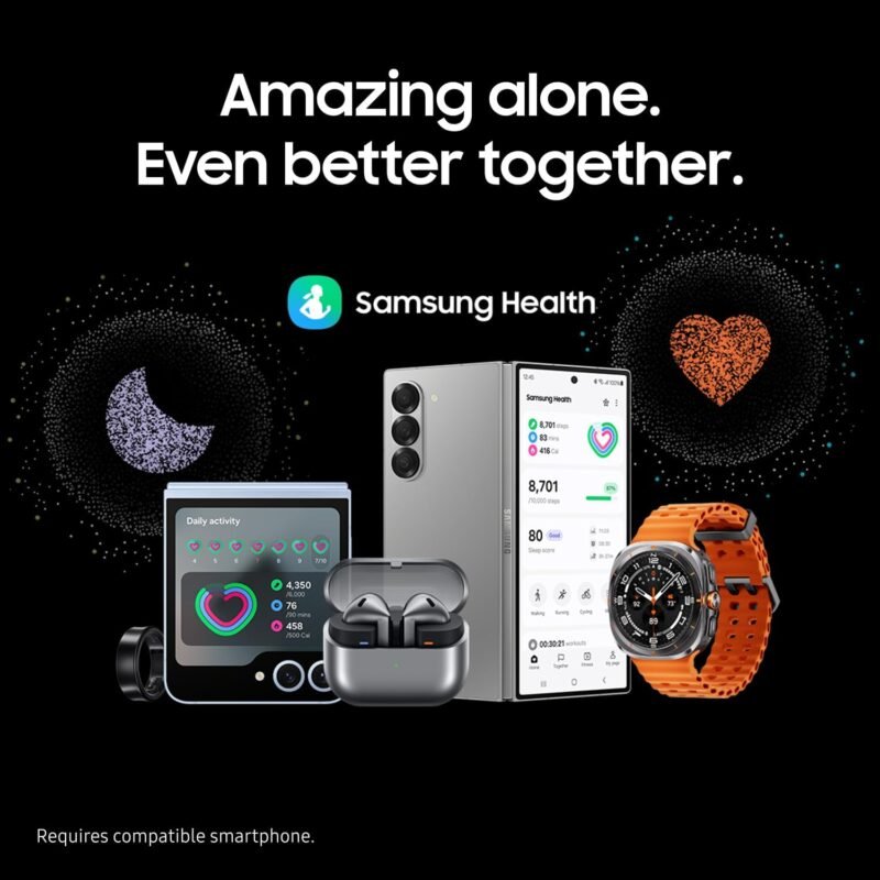 Samsung Galaxy Watch Ultra 47mm LTE AI Smartwatch w/Energy Score, Wellness Tips, Heart Rate Tracking, Sleep Monitor, Fitness Tracker, GPS, 2024,Titanium Silver [US Version, 1Yr Manufacturer Warranty] - Image 9