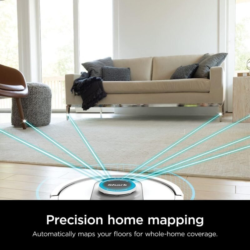 Shark AI Ultra Voice Control Robot Vacuum with Matrix Clean Navigation, Home Mapping, 60-Day Capacity, XL Self-Empty Base for Homes with Pets, Carpet & Hard Floors - Image 5
