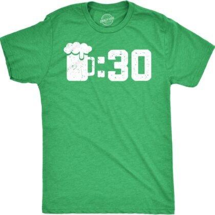 Mens Beer Thirty T Shirt Funny Drinking Saint Patricks Day Sarcastic Irish Tee