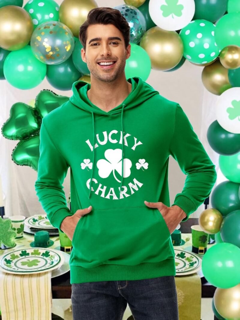 AOBUTE Mens Mardi Gras Hoodie Women St Patricks Sweatshirt Long Sleeve with Pocket - Image 4