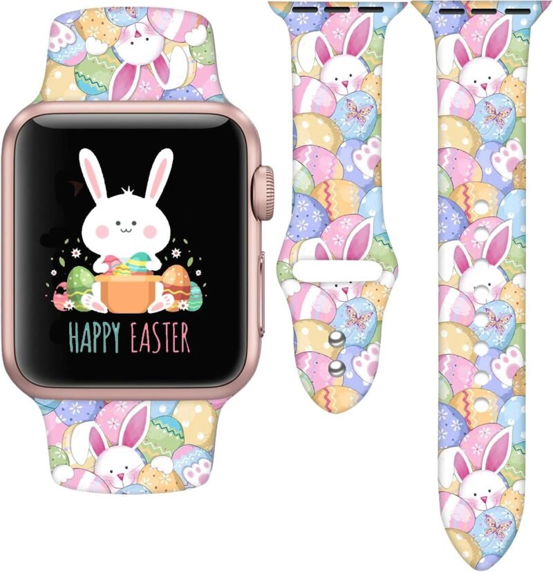 Halloween Watch Band Compatible With Apple Watch 38mm 40mm 41mm 42mm 44mm 45mm for Women Men,Adjustable Replaceable Silicone Smartwatch Straps For iWatch Series SE 9 8 7 6 5 4 3 2 1