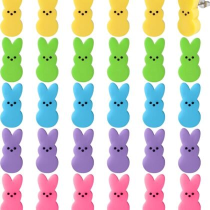30Pcs Easter Stud Earrings Candy Resin Stud Earrings with Hypoallergenic Stainless Steel Jewelry Gift for Women