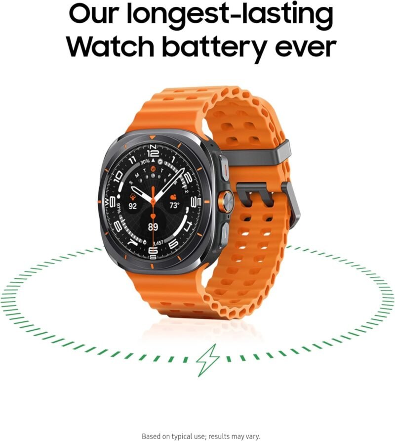 Samsung Galaxy Watch Ultra 47mm LTE AI Smartwatch w/Energy Score, Wellness Tips, Heart Rate Tracking, Sleep Monitor, Fitness Tracker, GPS, 2024,Titanium Silver [US Version, 1Yr Manufacturer Warranty] - Image 6