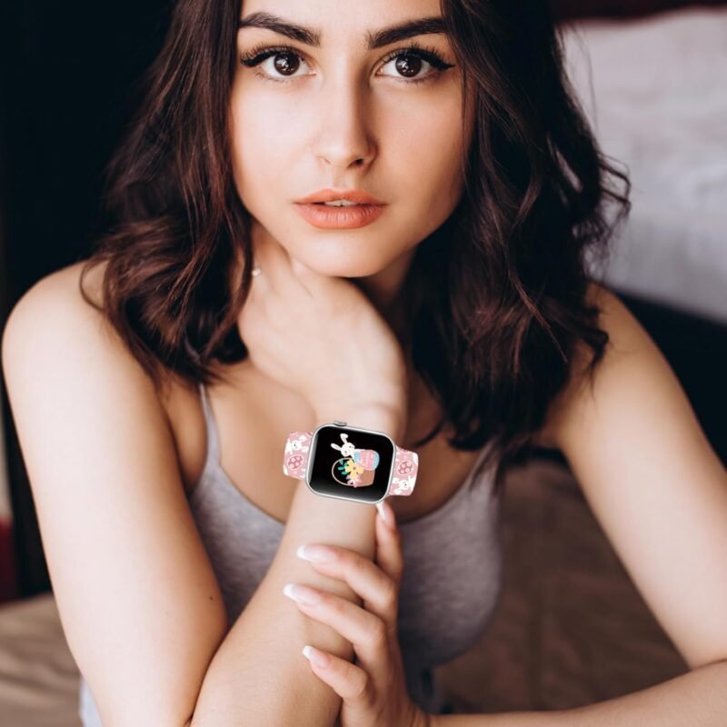 Holidays Watch Band Compatible with Apple Watch 38mm 40mm 41mm 42mm 44mm 45mm 49mm for Women Men,Soft Silicone Replacement Sport Accessories Strap Replacement Wristband for iWatch Series Ultra 9 8 7 6 5 4 3 2 1 SE - Image 5