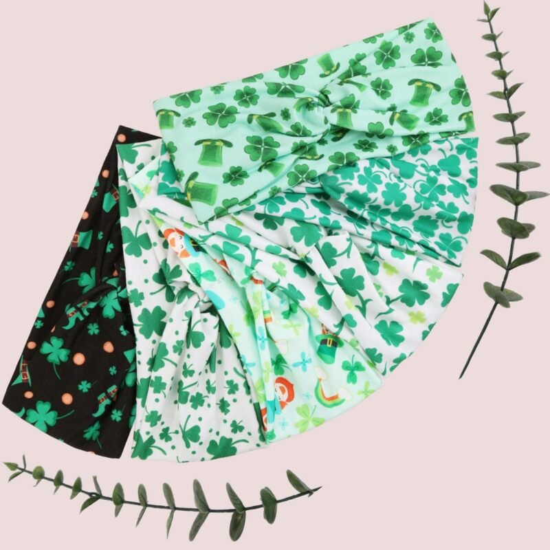 Kachanaa 6 Packs St. Patrick’s Day Headbands for Women Elastic Non-Slip Green Irish Shamrock Hat Hair Accessories for Party and Gifts for Girls Teens - Image 4