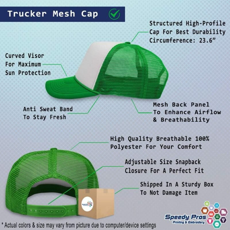 Trucker Hat I Love Drinking Shamrock St Patrick's Patty Irish Polyester Snapback Baseball Cap for Men & Women Kelly Green 1 Size - Image 2