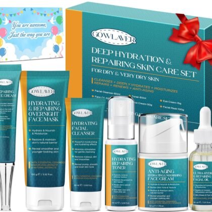 Skin Care Set for Teens Kids Womens Stocking Stuffers,Deeply Hydrates Repairs Skincare Gift Set for Dry Skin,Facial Skin Care Products Routine Kit Christmas Beauty Gift Set for Women