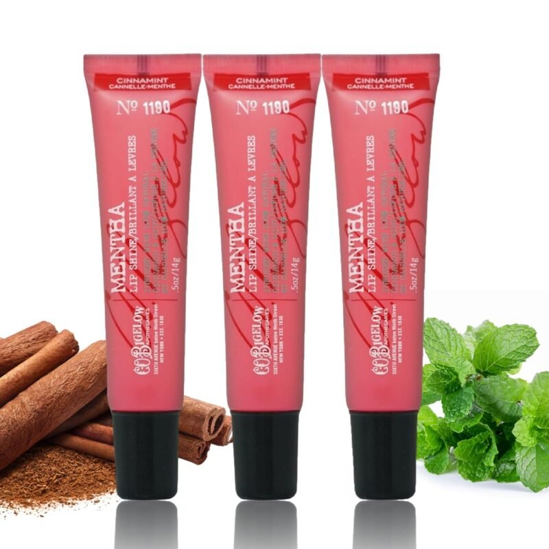 C.O. Bigelow Cinnamint Mentha Lip Shine Balm Trio, Lip Gloss & Balm Tubes, 3 Pack, 0.5 oz / 14g each - Image 2