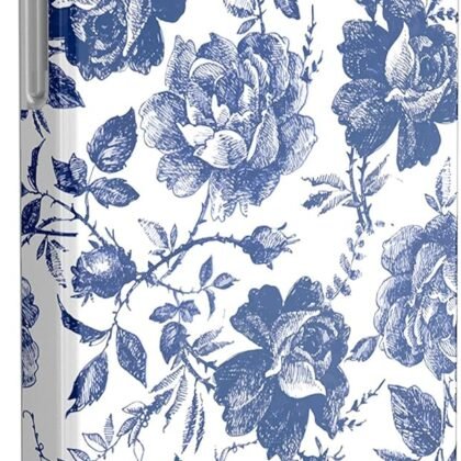 Casely iPhone 12/12 Pro Floral Case | Rose to Fame Coquette | Blue & White Rose | Classic Ultra-Slim Design