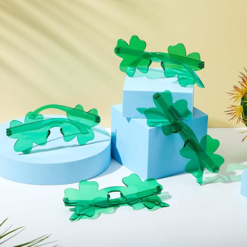 JOYIN 6 Pairs St. Patricks Day Shamrock Sunglasses, Shamrock Glasses Clover Eyewear, St Patrick Accessory Party Favor Supply - Image 8