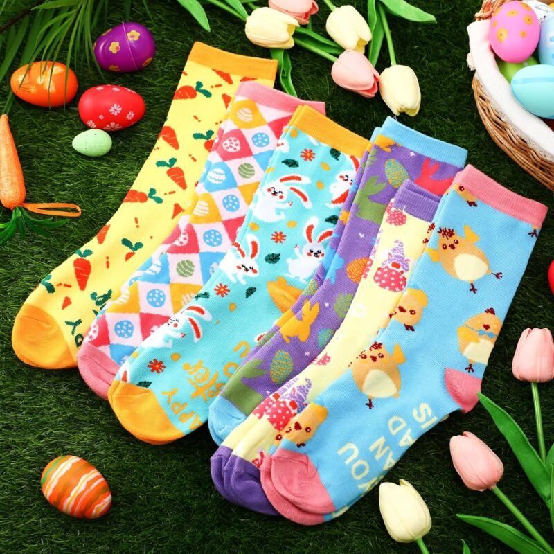 Cuffbow 12 Pairs Easter Sock Gift Bulk for Women Men Adult Teacher Nurse Doctor Christmas Xmas Holiday Festival Sock Gift - Image 6