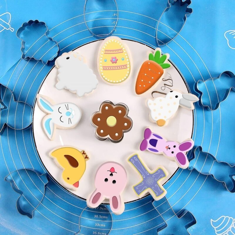 Easter Cookie Cutter Set - 12 Pieces Stainless Steel Cookie Cutters for Baking - Image 5
