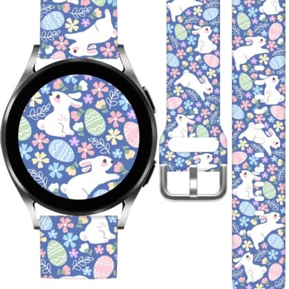 Holidays Watch Band 20mm Compatible with Samsung Galaxy Watch 6/5/ 5 Pro/ 4/3/ 6 Classic/ 4 Classic/Active 2/ Active for Women Men, Stylish Pattern Xmas Printed Replacement Strap