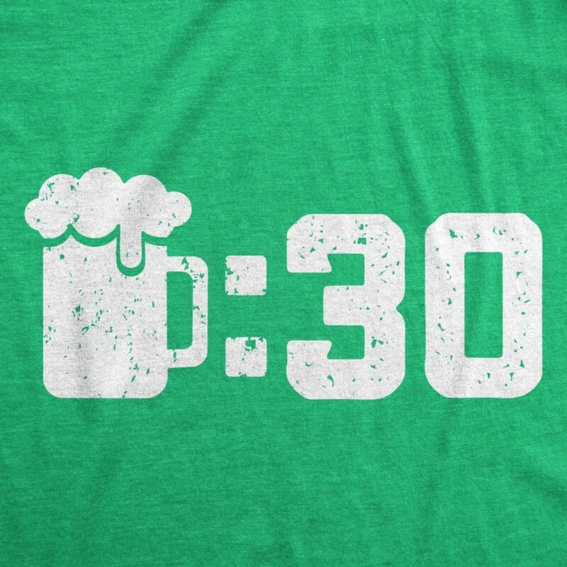 Mens Beer Thirty T Shirt Funny Drinking Saint Patricks Day Sarcastic Irish Tee - Image 2