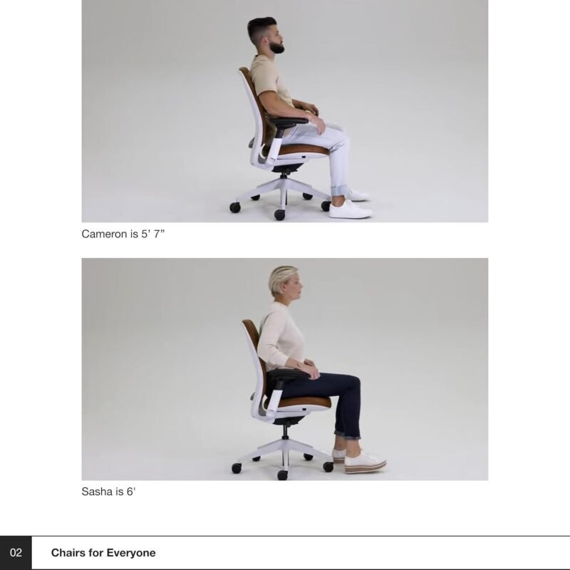 Steelcase Series 2 Office Chair - Ergonomic Work Chair with Wheels for Carpet - with Back Support, Weight-Activated Adjustment & Arm Support - Adjustable Rolling Chairs for Desk - Licorice - Image 4