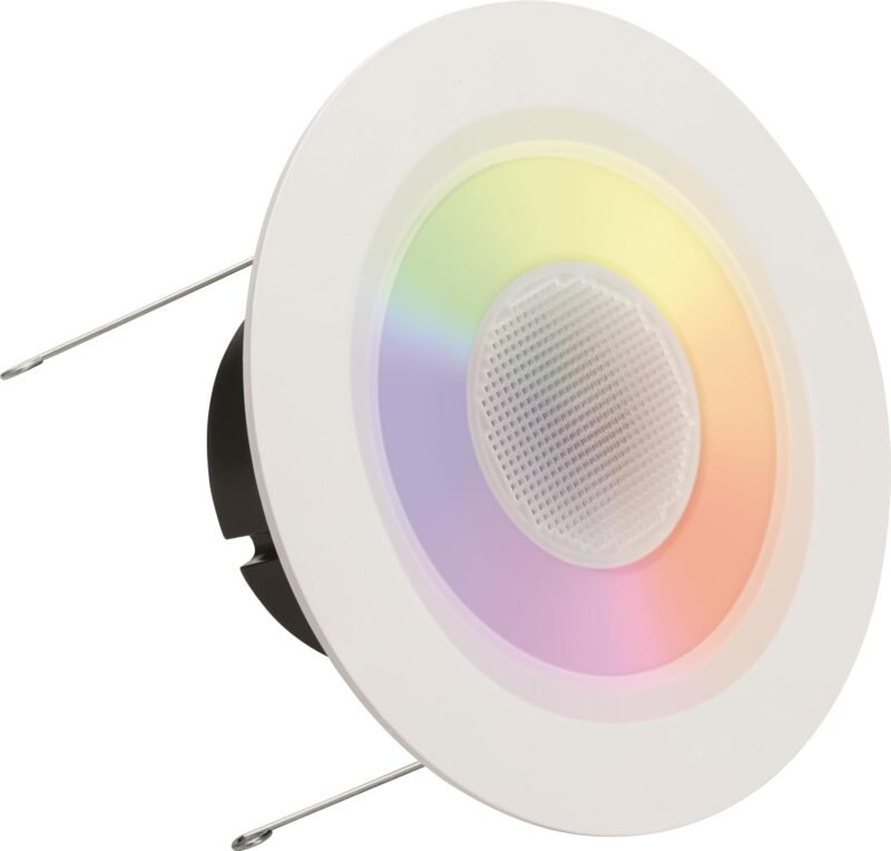 Juno 6 Inch Smart Recessed Light Speaker, Bluetooth, Alexa, Google Home Compatible, RGBW Speaker Downlight, Dynamic Color Red Green Blue White, Matte White (J6SLC RGBW MW M6) - Image 13