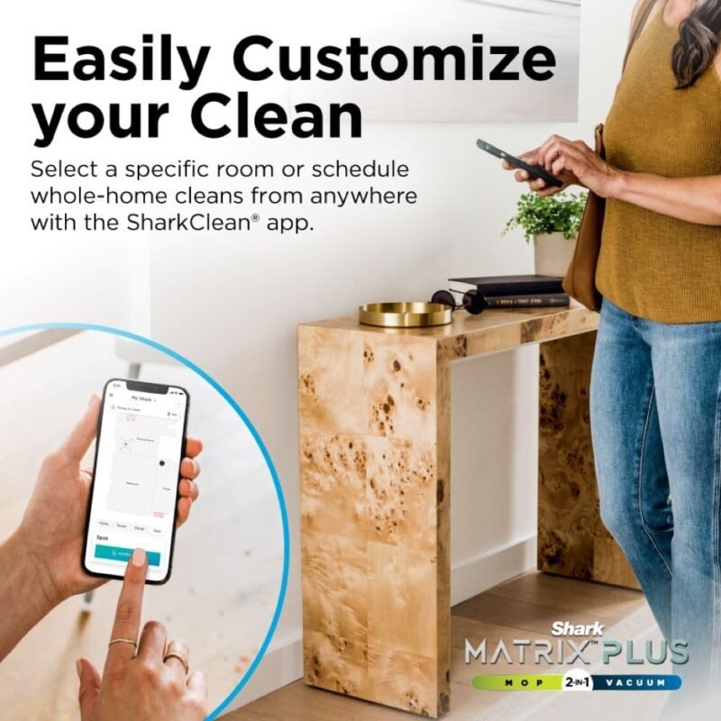 Shark Robot Vacuum & Mop Combo, Powerful Suction, Matrix Plus, 60-Day Debris Capacity, HEPA Bagless Self Empty Base, Sonic Mopping, Home Mapping for Pet Hair, Carpets & Hardfloor, Black/Gold, AV2610WA - Image 13