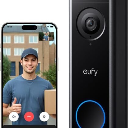 eufy Security Video Doorbell C30, Battery Powered, 2K FHD, 4:3 Expanded View, Easy Installation, Ring Call, Human and Motion Detection, HomeBase S380 Compatible, No Monthly Fee