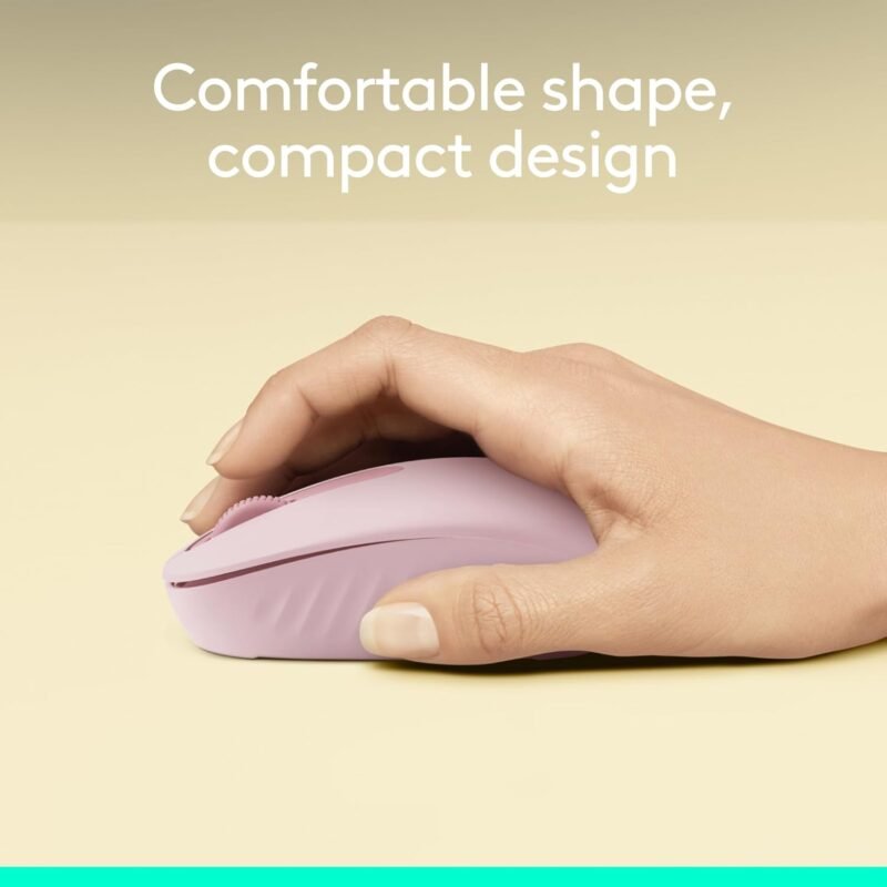 Logitech M196 Bluetooth Wireless Mouse, Compact and Portable Mouse for Laptops, Tablets and More, 12-Month Battery, Smooth Tracking, Compatible with PC and Mac, Windows and macOS - Rose - Image 3