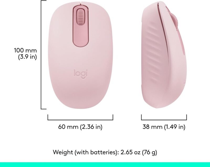 Logitech M196 Bluetooth Wireless Mouse, Compact and Portable Mouse for Laptops, Tablets and More, 12-Month Battery, Smooth Tracking, Compatible with PC and Mac, Windows and macOS - Rose - Image 8