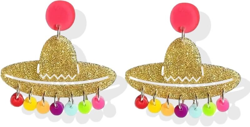 Cinco De Mayo Hats Earrings for Women Fiesta Earrings Cinco De Mayo Shirt Outfit Party Favors Fiesta Dress for Women Mexico Festival Outfits Essentials Accessories