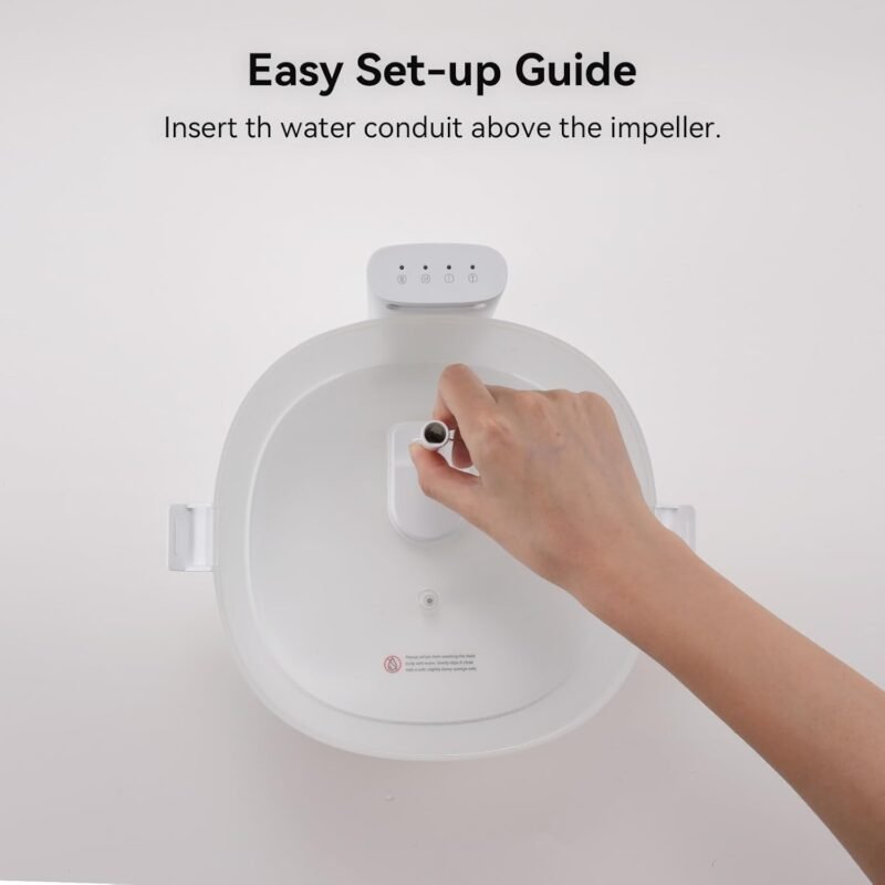 Cheerble Replacement Kit for Cheerble E1+ & E1 Pumpless Cat Water Fountain, Pumpless Design, MagDrive™ Technology, No Cleaning Hassle, No Electrical Leakage, Water Conduit & Impeller x 1 (Pack of 1) - Image 6