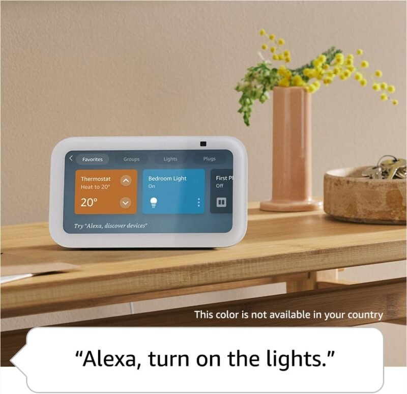 Echo Show 5 (3rd Gen, 2023 release) | Smart display with deeper bass and clearer sound | International Version with UK Power Adaptor | Charcoal - Image 4