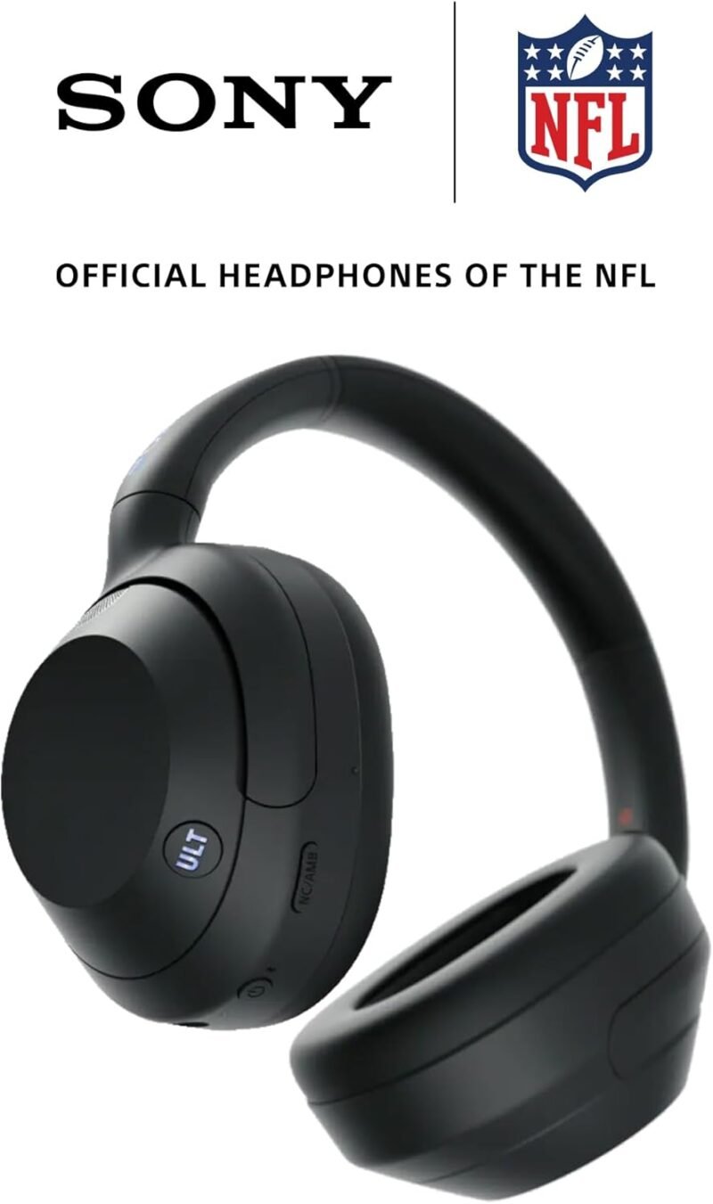 Sony ULT WEAR Over-Ear Noise Cancelling Bluetooth Headphones with Alexa Built-in, Comfortable Design, 30-Hour Battery, Massive Bass, Black - Image 2