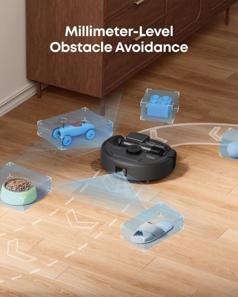 eufy Robot Vacuum 3-in-1 E20,Self Emptying Up to 10 Weeks,Max 30,000Pa with Versatile Stick and Handheld Vacuum Cleaner Combo,Smart Obstacle Avoidance,Pro-Detangle,Perfect for Carpet,Crevices,Stairs - Image 5