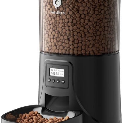 Automatic Cat Feeder: 4L Timed Cat Food Dispenser Programmable 1-6 Meals for Cat and Small Medium Dog- Auto Pet Feeder Easy to Set Up Dual Power Supply with Desiccant Bag| Detachable Washable