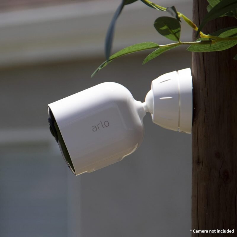 Arlo Total Security Mount - Arlo Certified Accessory - Anti-Theft Mount, Locks Camera into Place, Works with Arlo Pro 5S 2K, Pro 4, Pro 3, Ultra 2, and Ultra Cameras, White - VMA5100 - Image 2