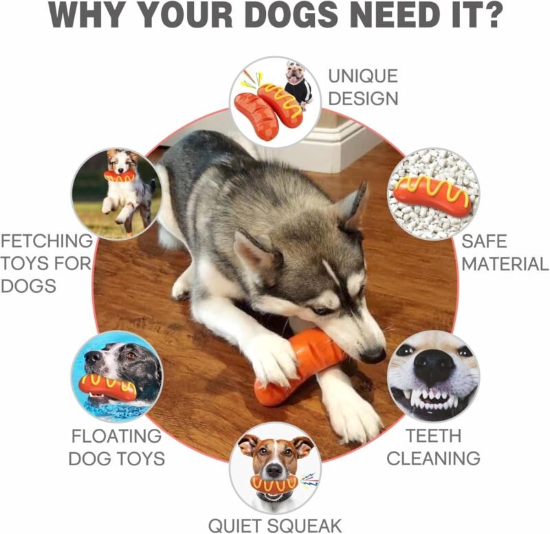 Dog Chew Toys for Aggressive-Chewers - Indestructible Dog Toy for Aggressive Chewer，Tough Chew Toys for Dogs （Rubber） - Image 3