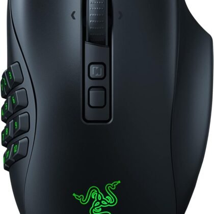 Razer Naga V2 Pro Wireless MMO Gaming Mouse: 19+1 Programmable Buttons w/Swappable Side Plates - HyperScroll Pro Wheel - Focus Pro 30K Optical Sensor - Optical Mouse Switches Gen-3-300 Hr Battery