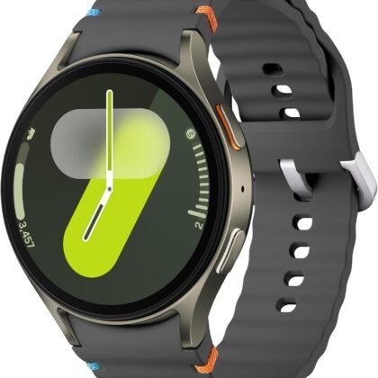 SAMSUNG Galaxy Watch 7 Bespoke Edition 44mm Bluetooth AI Smartwatch w/Energy Score, Wellness Tips, Heart Rate, Sleep, Fitness, Dark Gray Sport Band, Green, US Version, 1Yr Manufacturer Warranty
