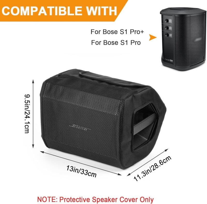 Speaker Cover Compatible with Bose S1 Pro+/Bose S1 Pro Portable Bluetooth Speaker,Dustproof Side Opening Mesh Cover Protective Case fits for Bose Speaker(Cover Only) - Image 2