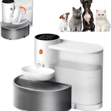 Potaroma Smart Wireless Pet Water Fountain, No Filter, 3.5L Large Capacity, Rechargeable Automatic Water Dispenser for Cats and Small Dogs, Wastewater Separation Always Fresh Water
