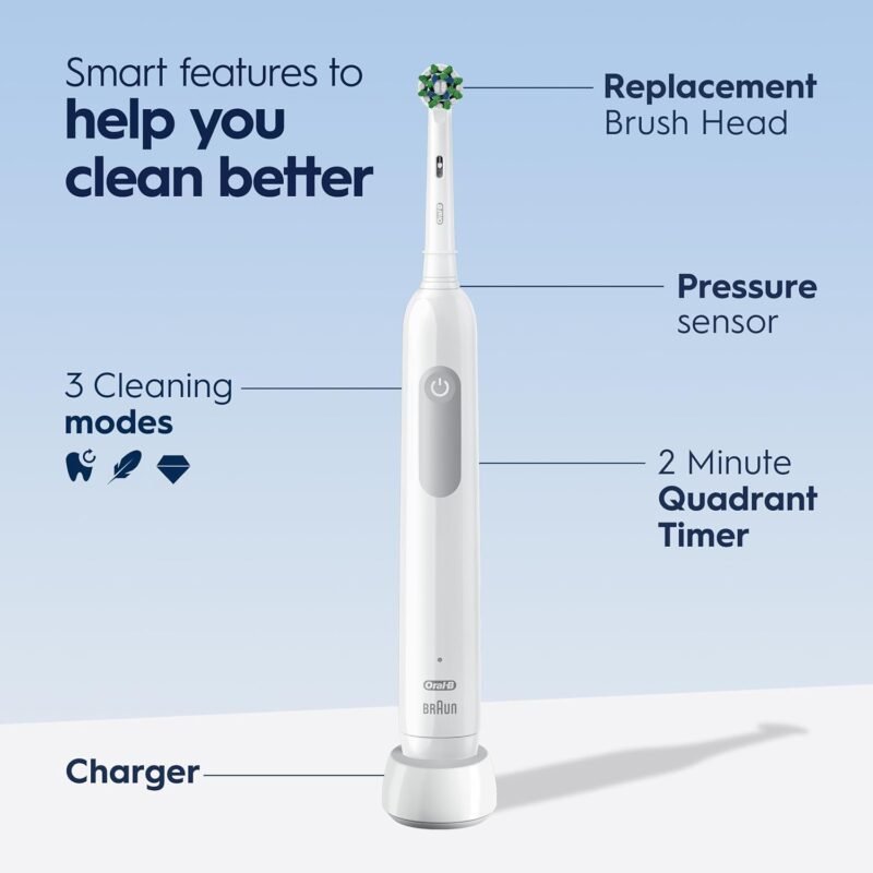 Oral-B Pro 1000 Rechargeable Electric Toothbrush, White - Image 4
