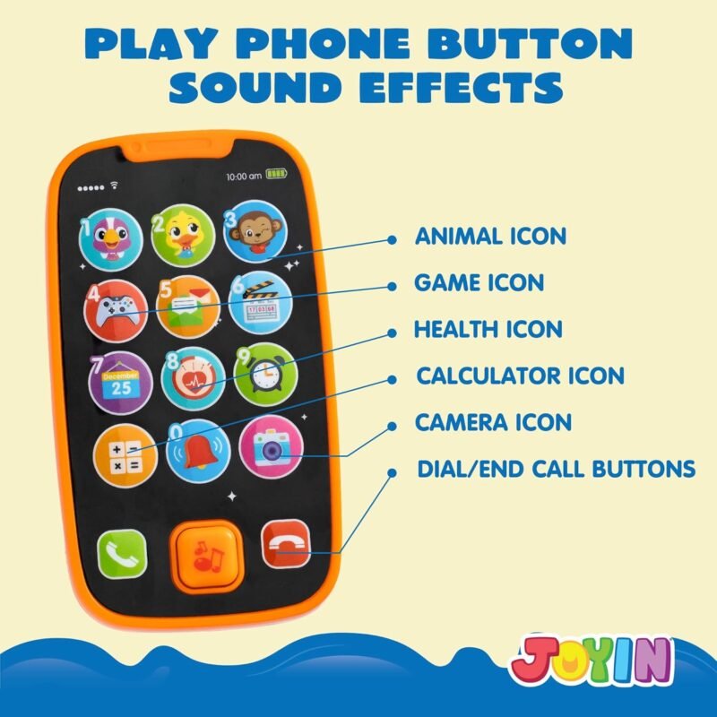 JOYIN Baby Learning Phone and Remote Toy for Toddler, Fun Smartphone Toys with Music for Infants, Boys or Girls, Holiday Stocking Stuffers, Kids Birthday Gift, Easter Basket Stuffers - Image 4