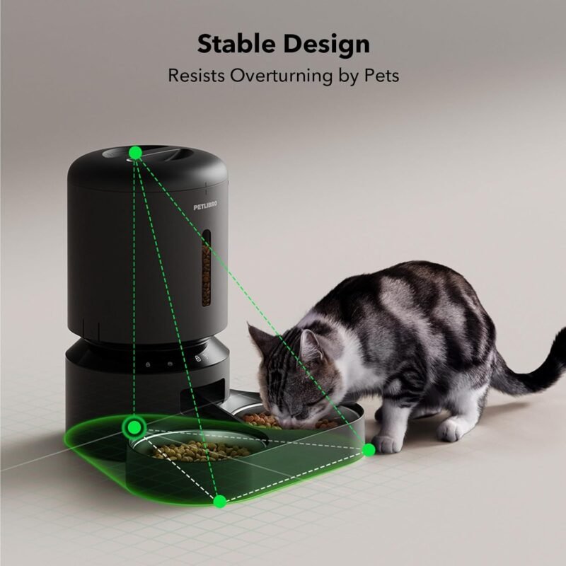 PETLIBRO Automatic Cat Feeder for 2 Cats, 5G WiFi Cat Food Dispenser with APP Remote Feeding, 5L Timed Automatic Dog Feeder, 1-10 Meals/Day, 10s Meal Call, Dual Trays Pet Feeder for Cat, Dog - Image 8