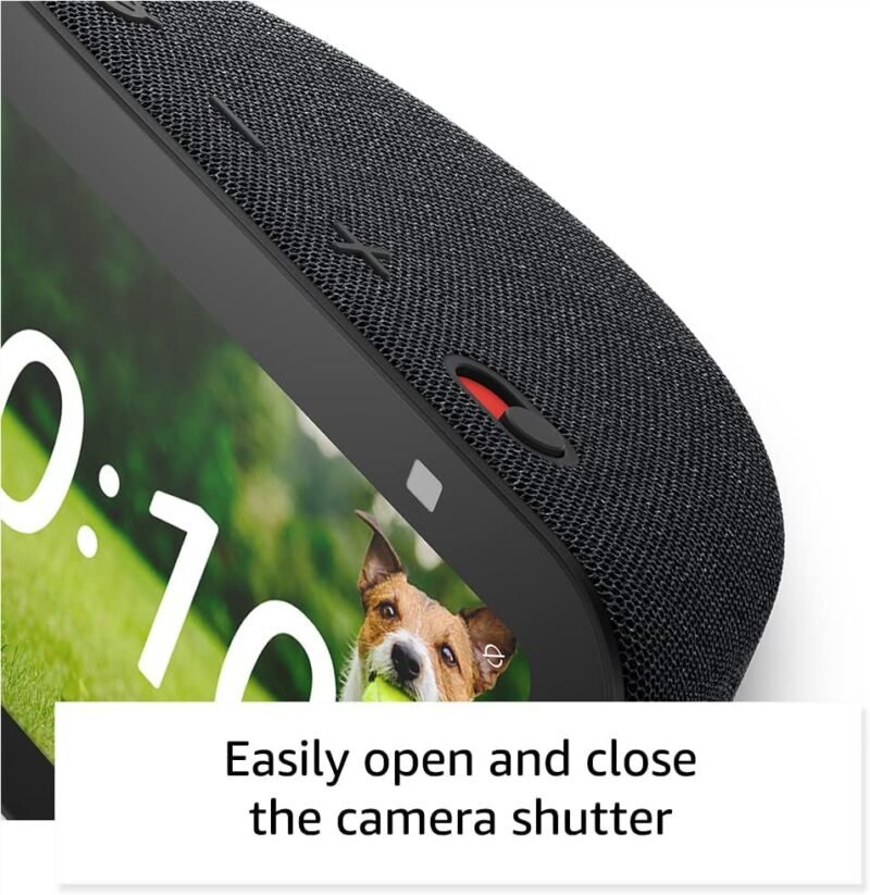 Echo Show 5 (3rd Gen, 2023 release) | Smart display with deeper bass and clearer sound | International Version with UK Power Adaptor | Charcoal - Image 7