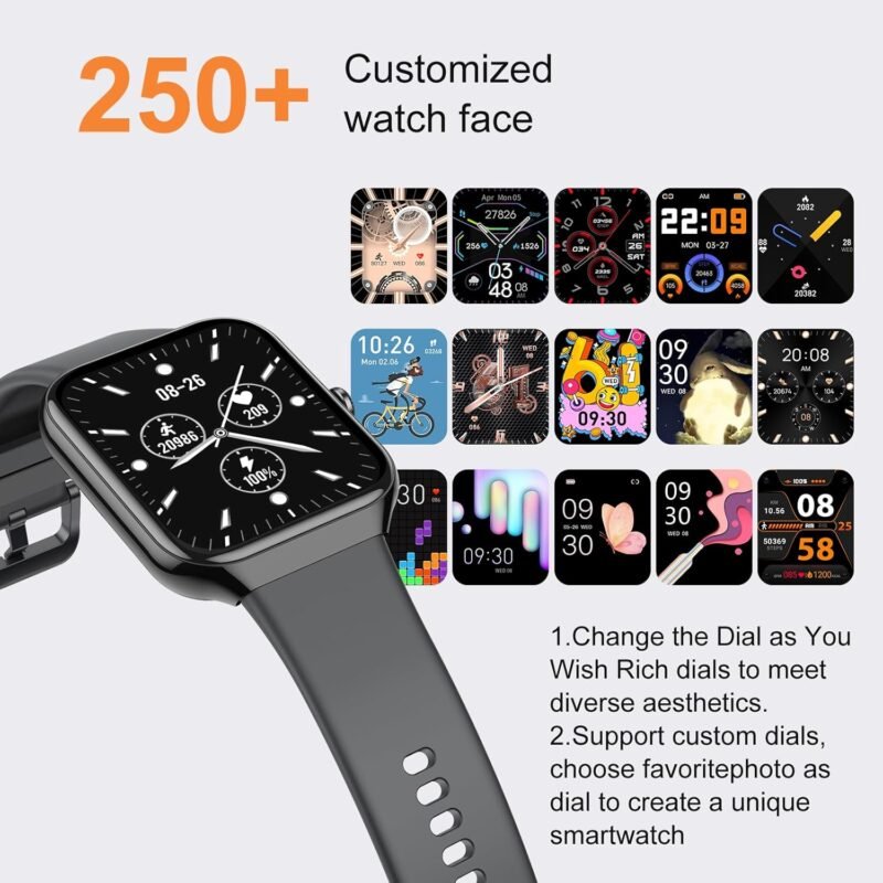 Smart Watch for Men Women, 1.96"HD Smartwatch (Answer/Make Call) with Heart Rate/Sleep Monitor/Spo2/Pedometer, 2025 New Fitness Watch 113+ Sport Modes, IP68 Waterproof Activity Tracker for Android iOS - Image 6