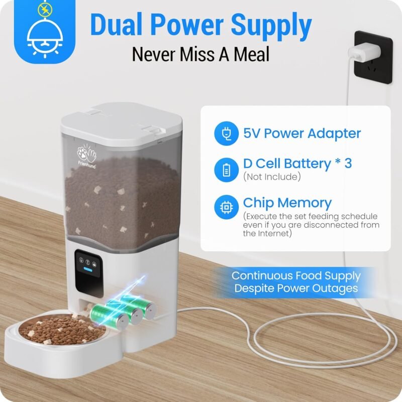 Automatic Cat Feeder with 2K Camera: 5G WiFi Automatic Dog Feeder with Night Vision, Auto Cat Food Dispenser with 7L Large Pet Food Storage Container for Multiple Pet,Detachable for Easy Clean -29 Cup - Image 8