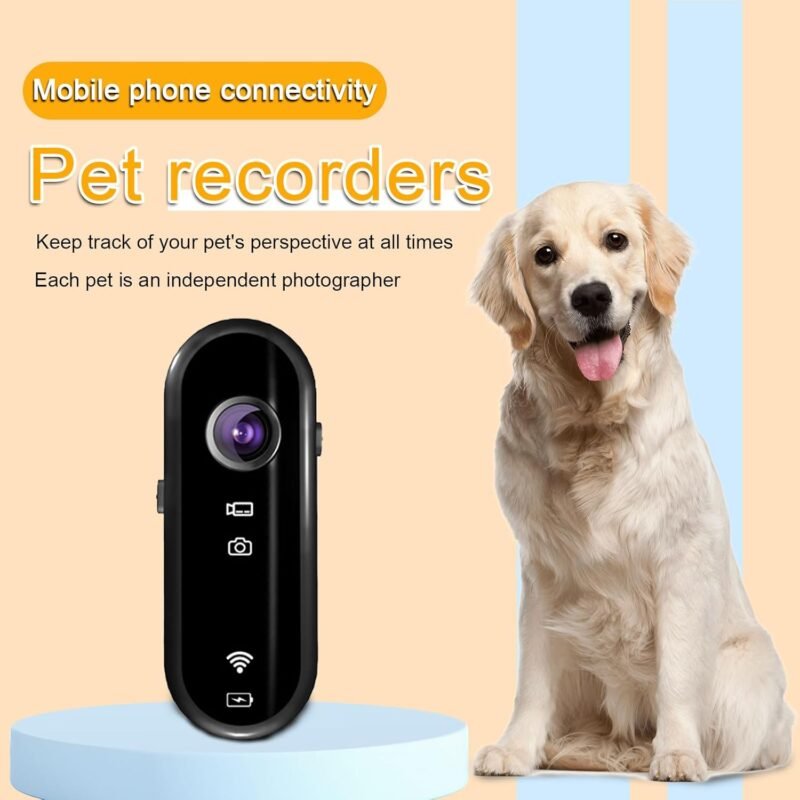 Dog Collar Camera, HD 1080P Pet Collar Camera with Phone App, 360° Rotating Cat Collar Camera with 32GB SD, Mini Action Camera for Video Records Pets Dogs Cats Indoor Outdoor Present White - Image 2