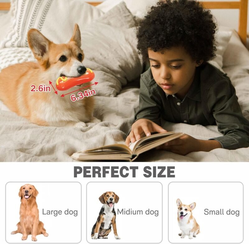 Dog Chew Toys for Aggressive-Chewers - Indestructible Dog Toy for Aggressive Chewer，Tough Chew Toys for Dogs （Rubber） - Image 4